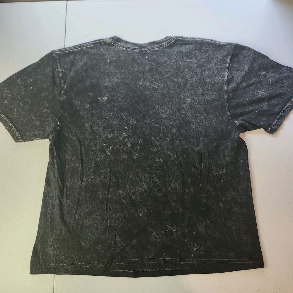 Crop Starry Night Vincent van Gogh Graphic Print Black Cotton Crew Neck M - Picture 5 of 5